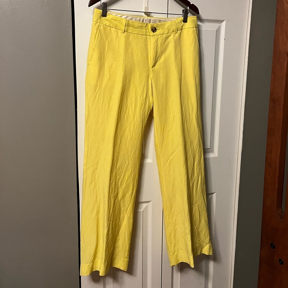 Banana Republic pants, size 6, lemon yellow.